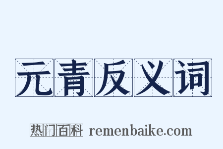 元青反义词是什么意思的图片